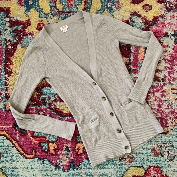 Mossimo Supply Co. Sweaters - Mossimo Waffle Knit V-neck Long Sleeve Cardigan